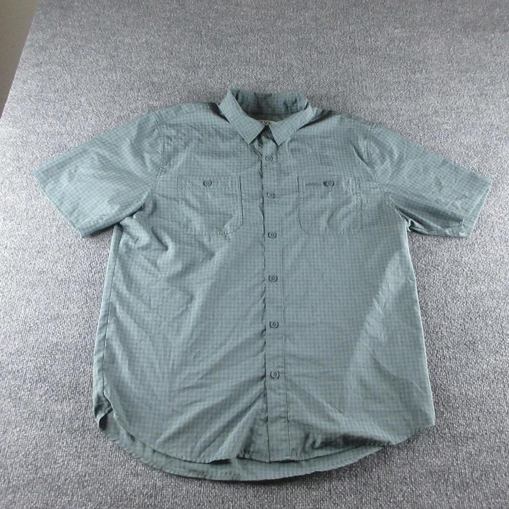 Orvis Shirt Mens L Green Check Short Sleeve Button Up Casual Outdoor Golf - Picture 2 of 9